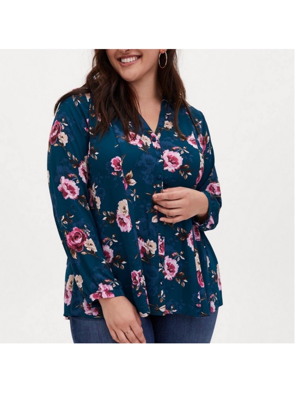 Torrid Floral Harper Blouse - Picture 2 of 7